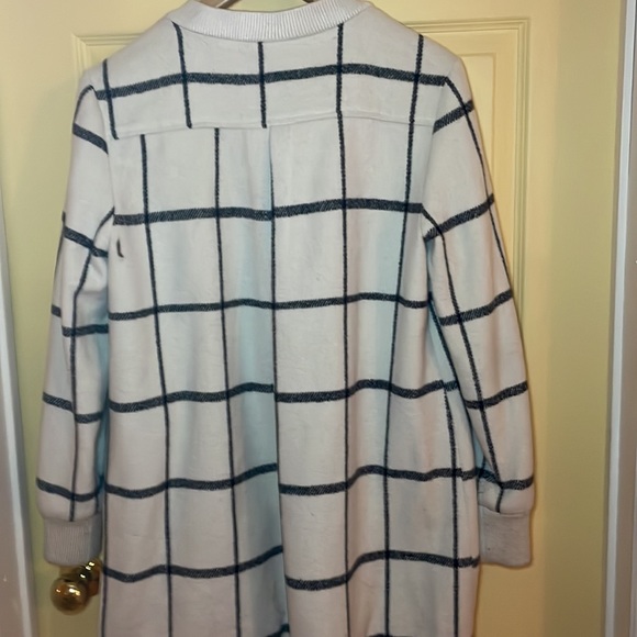 Pea coat baby doll blazer White and black plaid - Picture 8 of 8